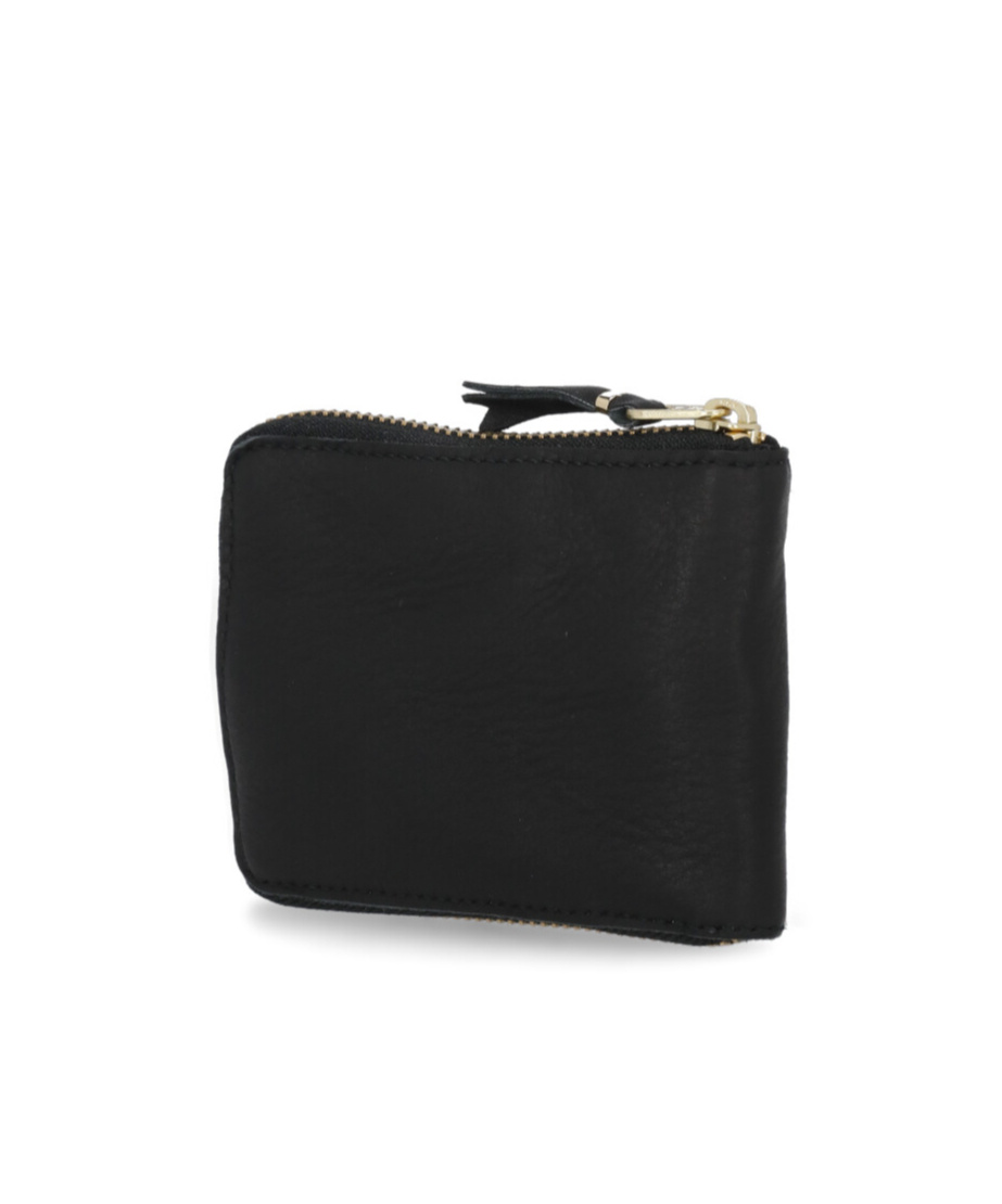 Comme Des Garçons Zip-around Leather Wallet In Black