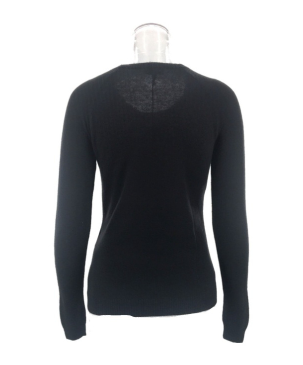 Shop Armani Jeans Round-neck Long-sleeved Sweater In Black