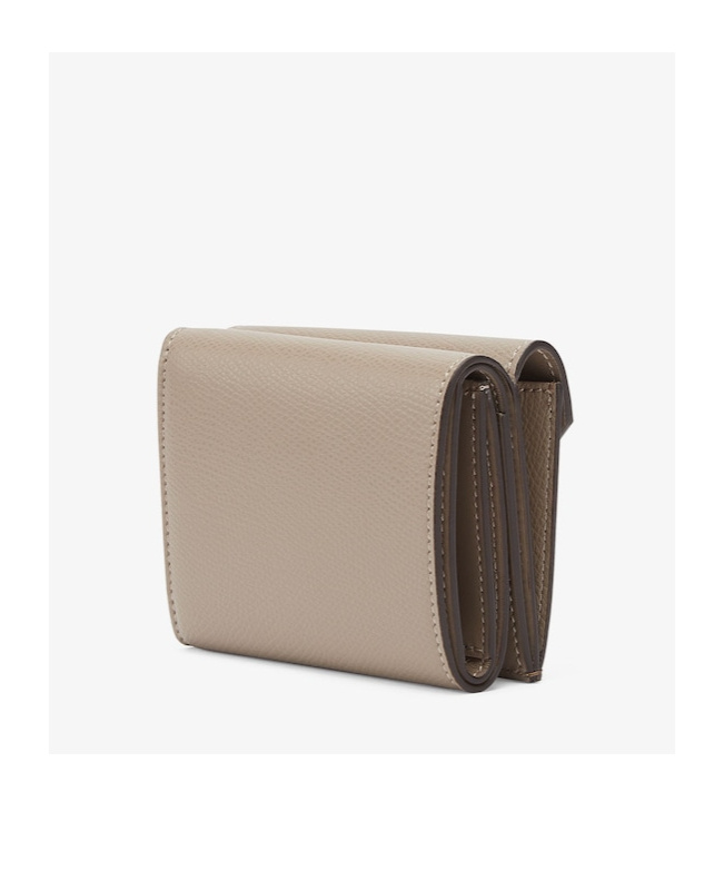Fendi Diamonds Medium Two-color Wallet In Nude
