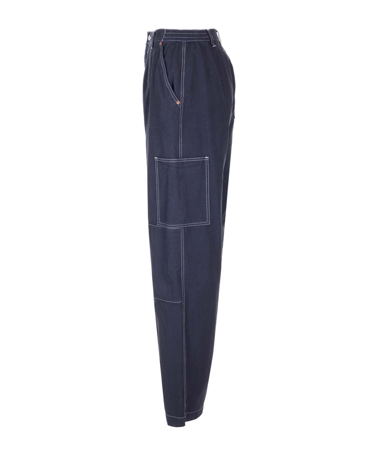 Mm6 Maison Margiela Numeric Signature Trousers In Blue