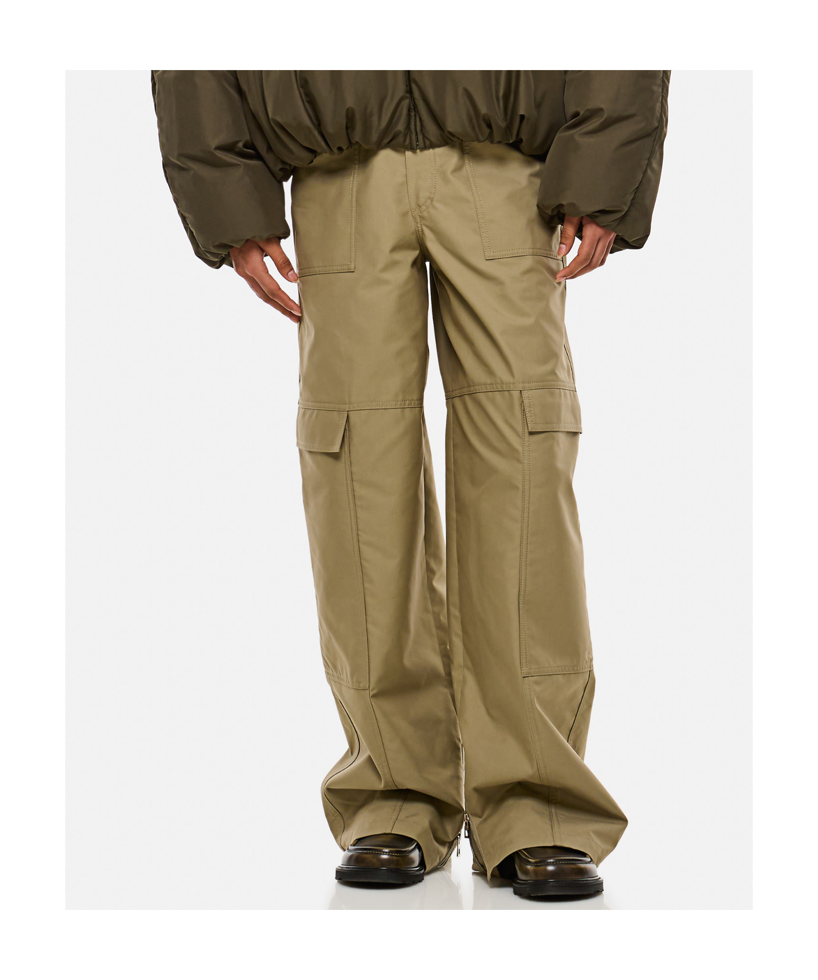 Loewe Beige Cargo Trousers In Green