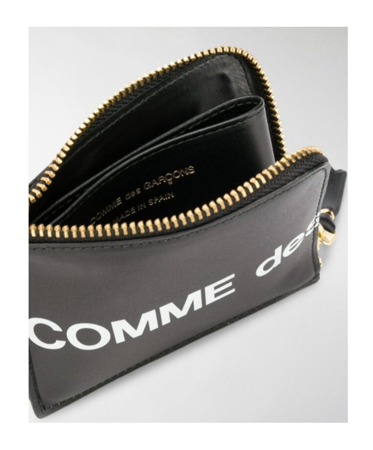 Comme Des Garçons Zipper Change Wallet In Black