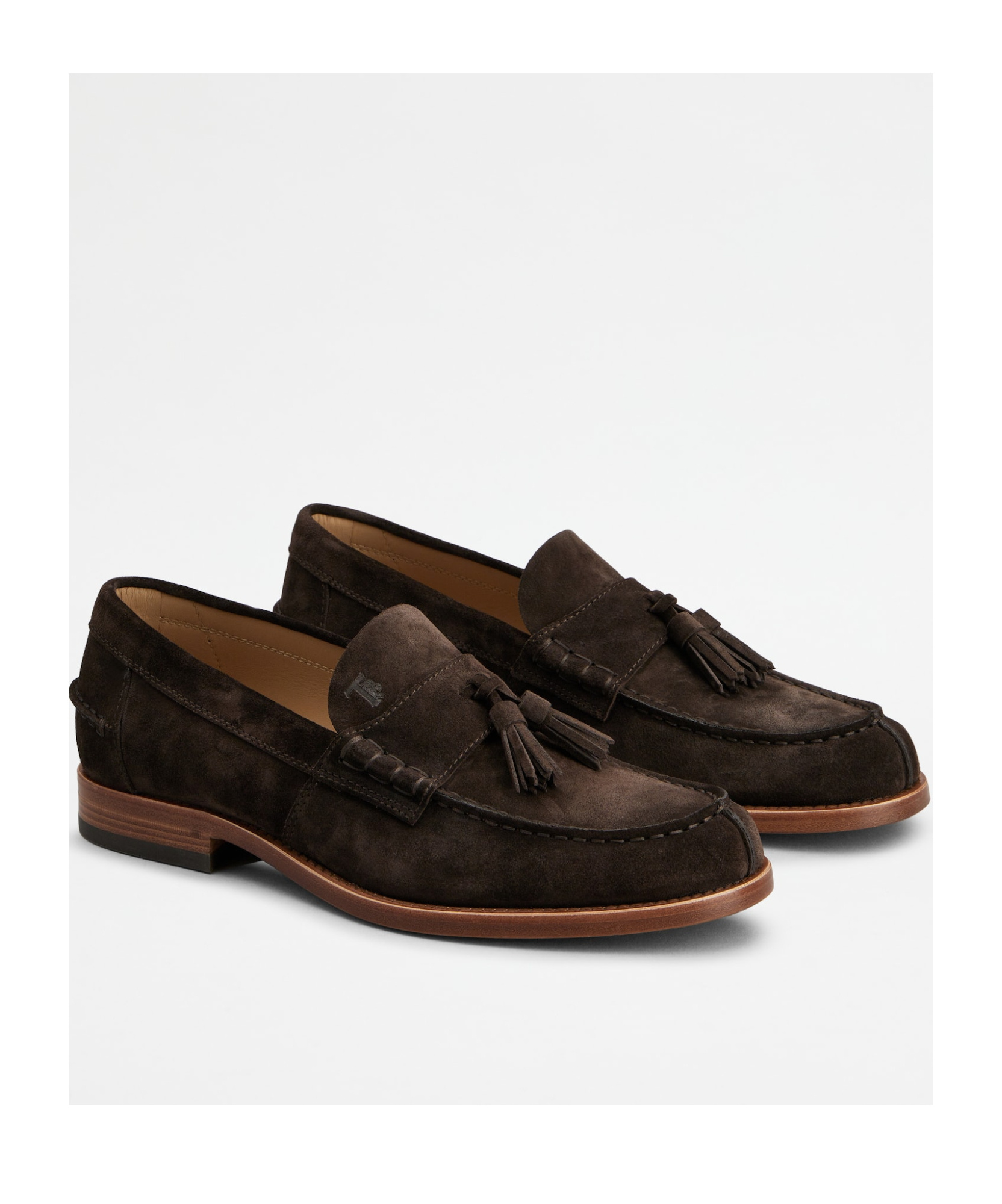Tod's Logo-debossed Suede Loafers In Black