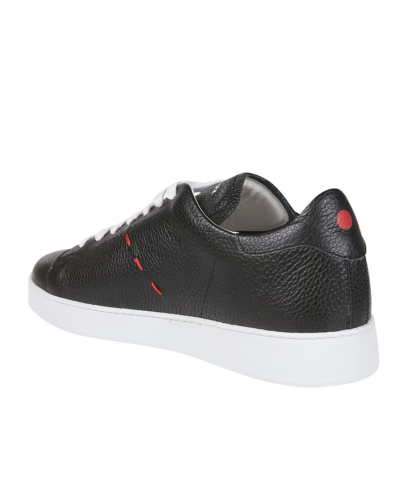Kiton Round Head Lace Up Low Upper Board Shoes In Black