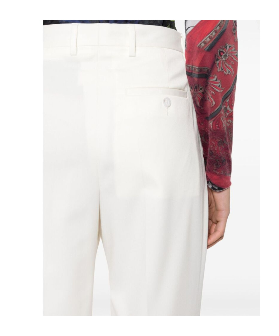 Mm6 Maison Margiela High-waist Tailored Trousers In White