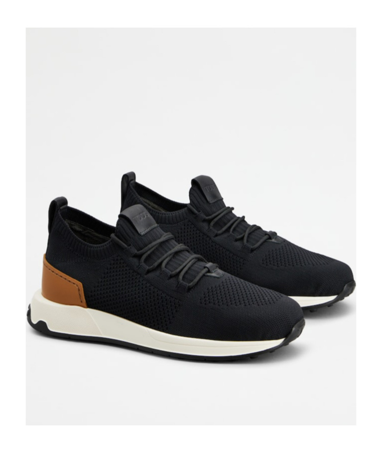 Tod's Calzino Running Black Sneakers In Black