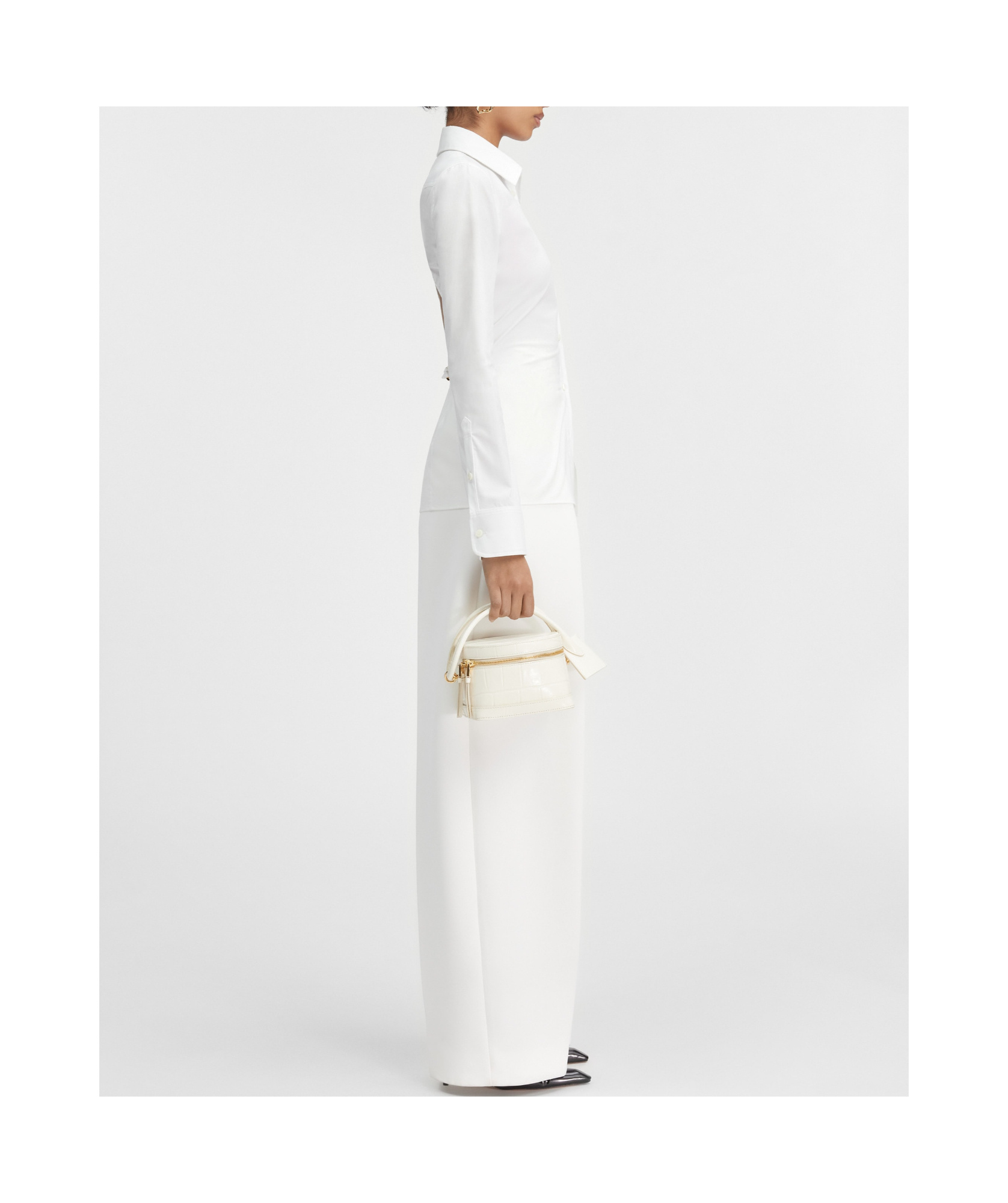Jacquemus Tailored Shirt With Cut-out Back Detail In White