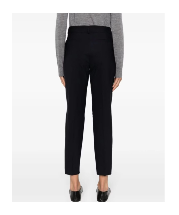 P.a.r.o.s.h Parosh Lille Wool Blue Trousers In Black