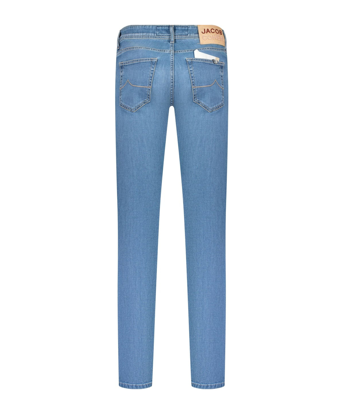 Jacob Cohen Denim Trousers Belt Loops Faded Effect In Blue