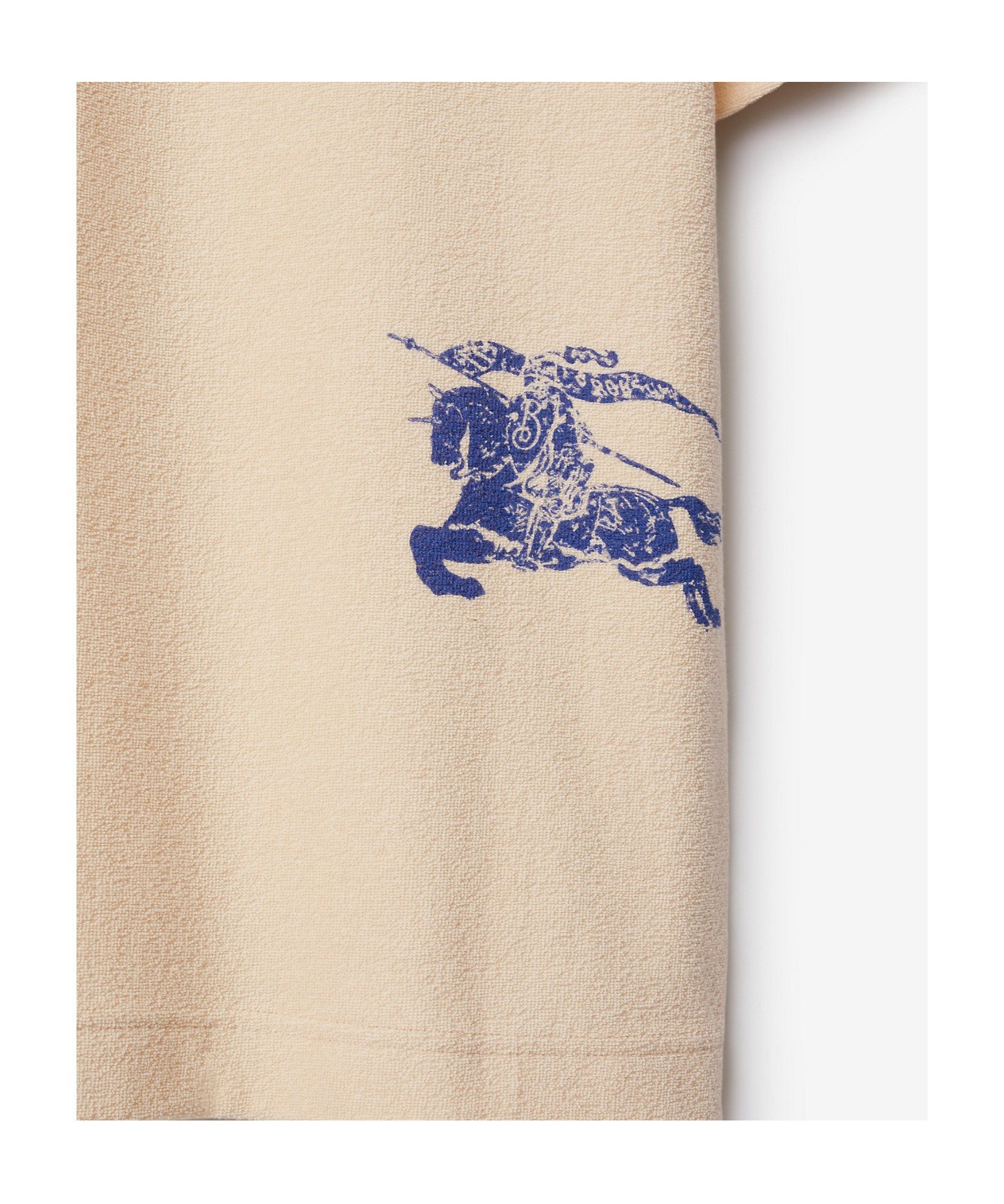 Burberry Ekd-print Towelled T-shirt In Nude
