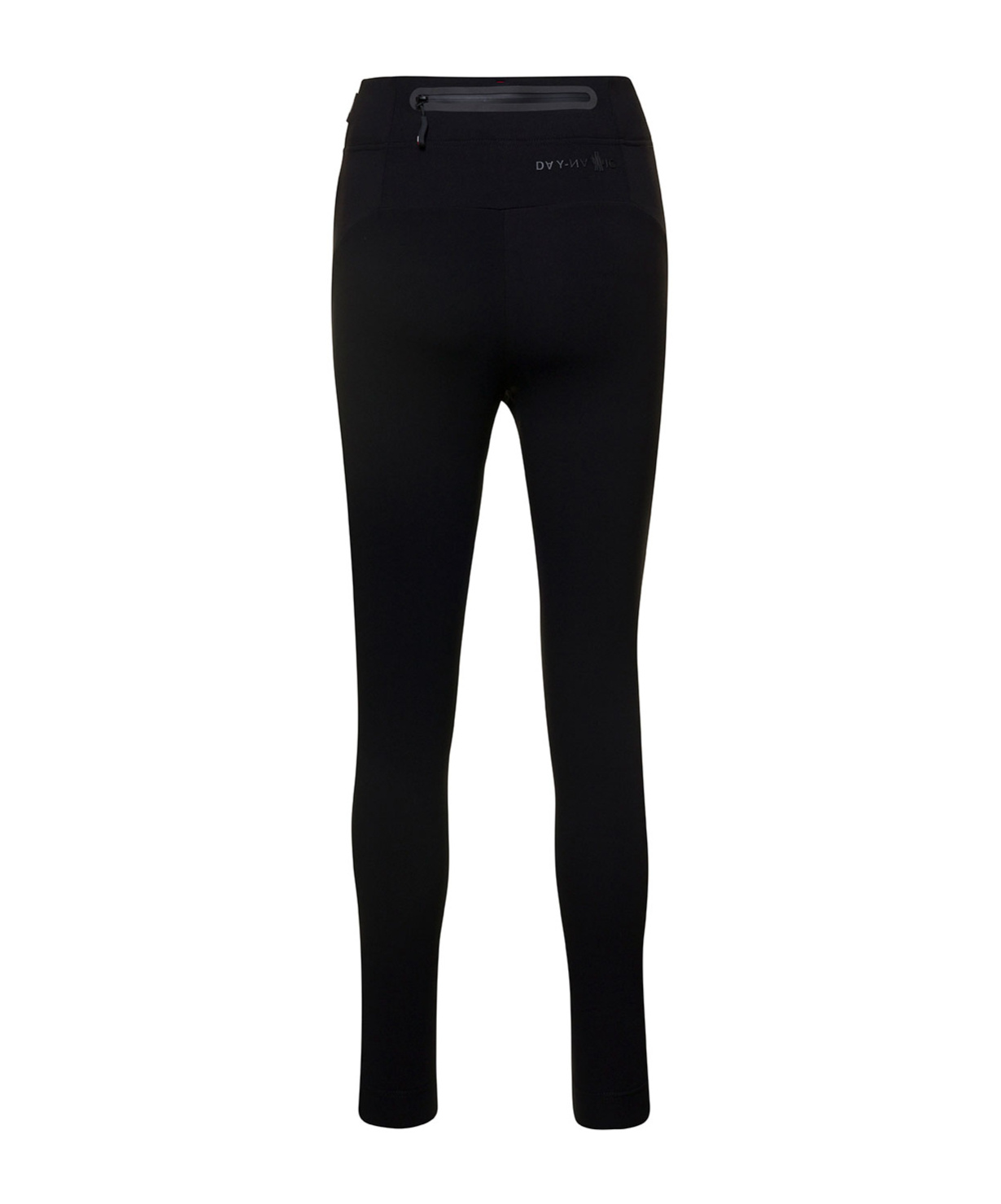 Moncler Brand-embossed Slim-fit High-rise Stretch-woven Leggings In Black