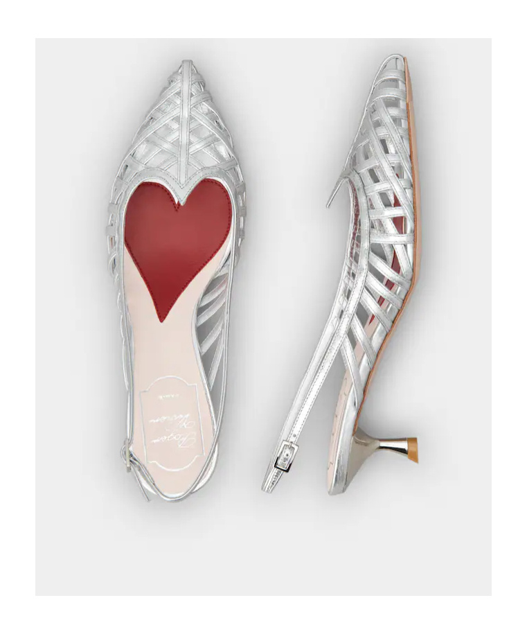 Shop Roger Vivier I Love Vivier Multistrap Slingback Pumps In Leather In White