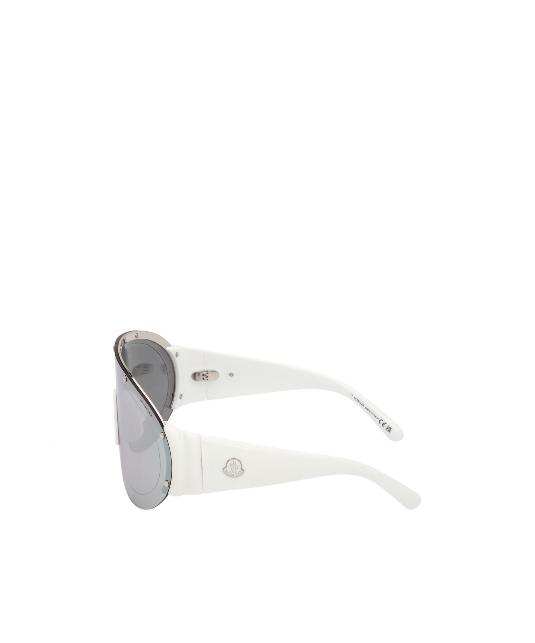 Moncler Logo-plaque Oversize-frame Sunglasses In Gray
