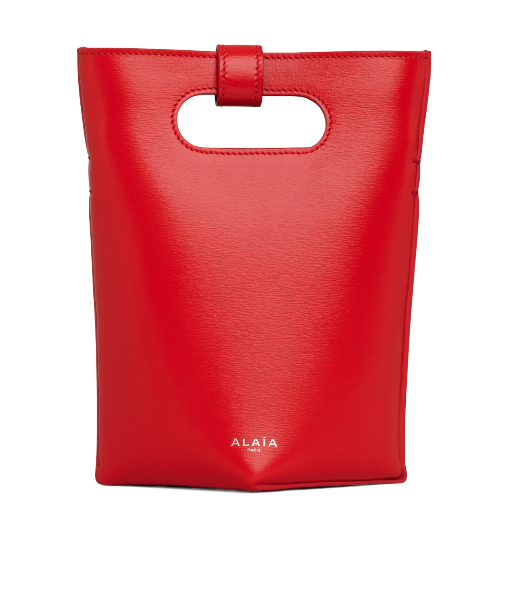 Alaïa Folded Small Tote Bag In Red