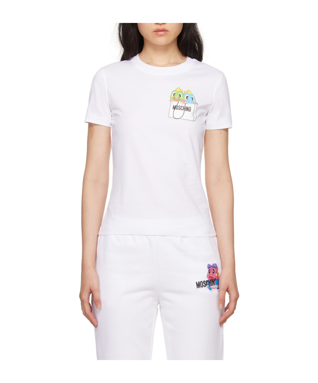 Moschino Puzzle Bobble Short Sleeved T-shirt In White