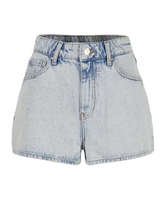 Armani Exchange Logo-appliqué Washed Denim Shorts In Gray