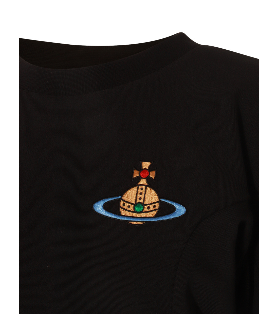 Vivienne Westwood Orb-embroidered Cotton Sweatshirt In Black