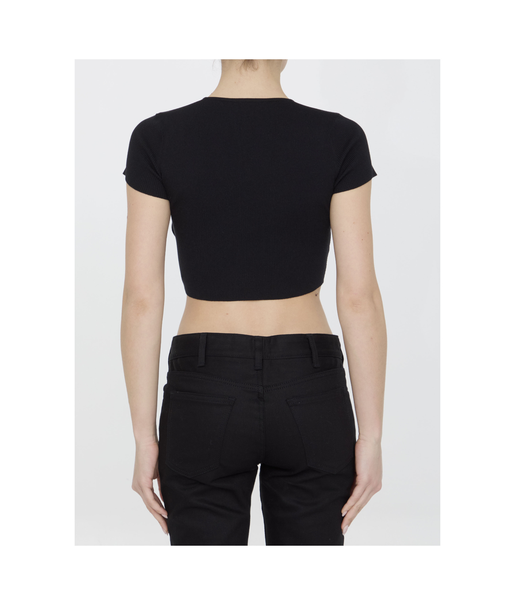 Celine Short T-shirt In Black