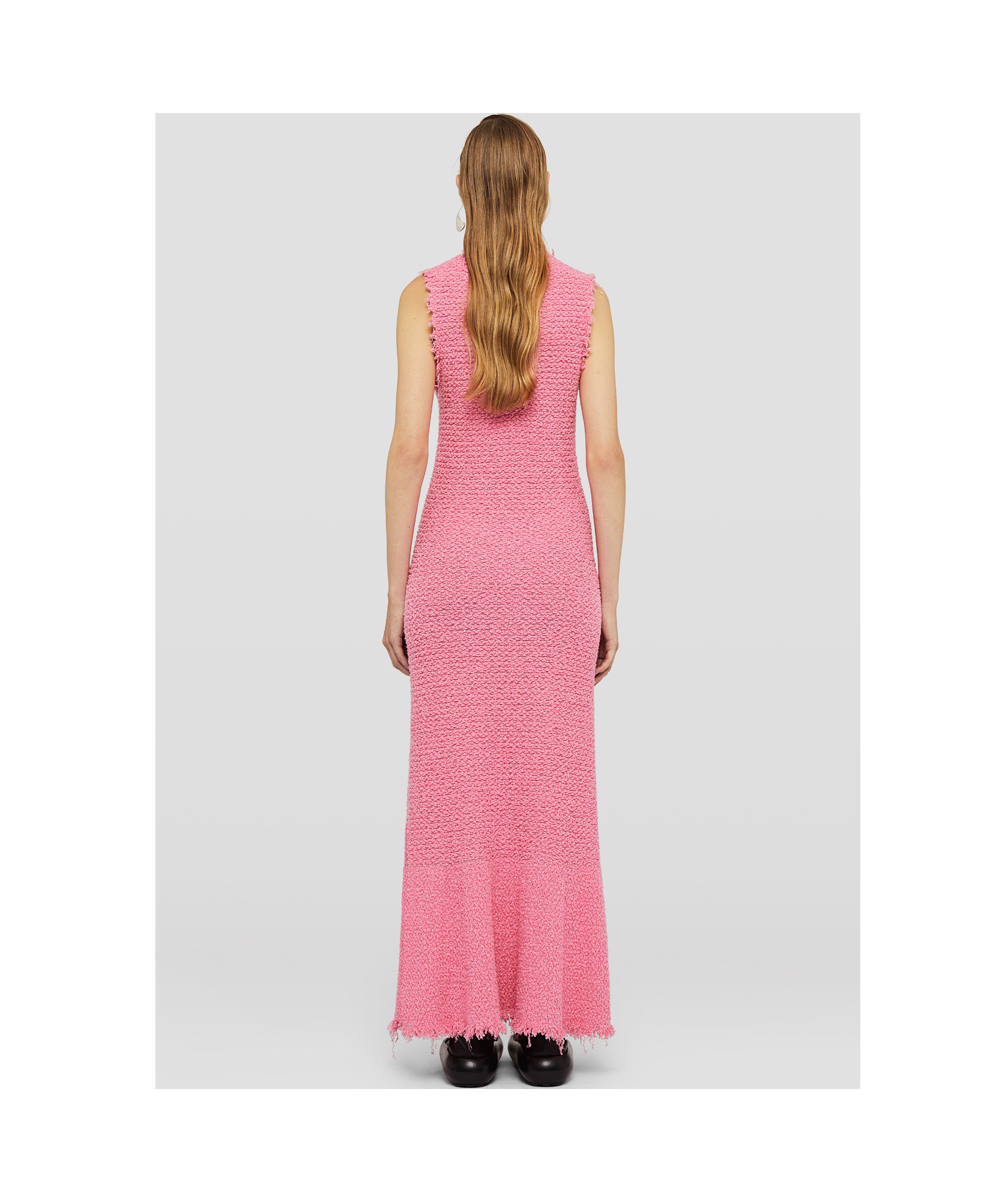 Jil Sander Embroidered Sleeveless Maxi Dress In Pink