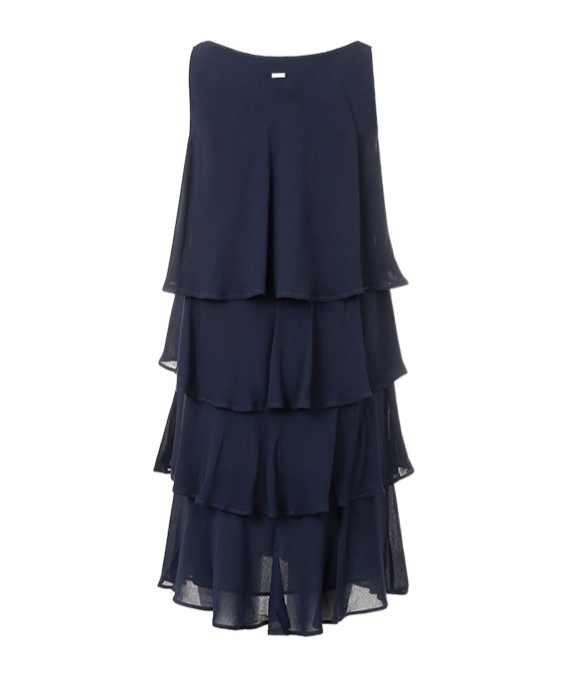 Armani Exchange Ruffled Crepe Short Dress In Black