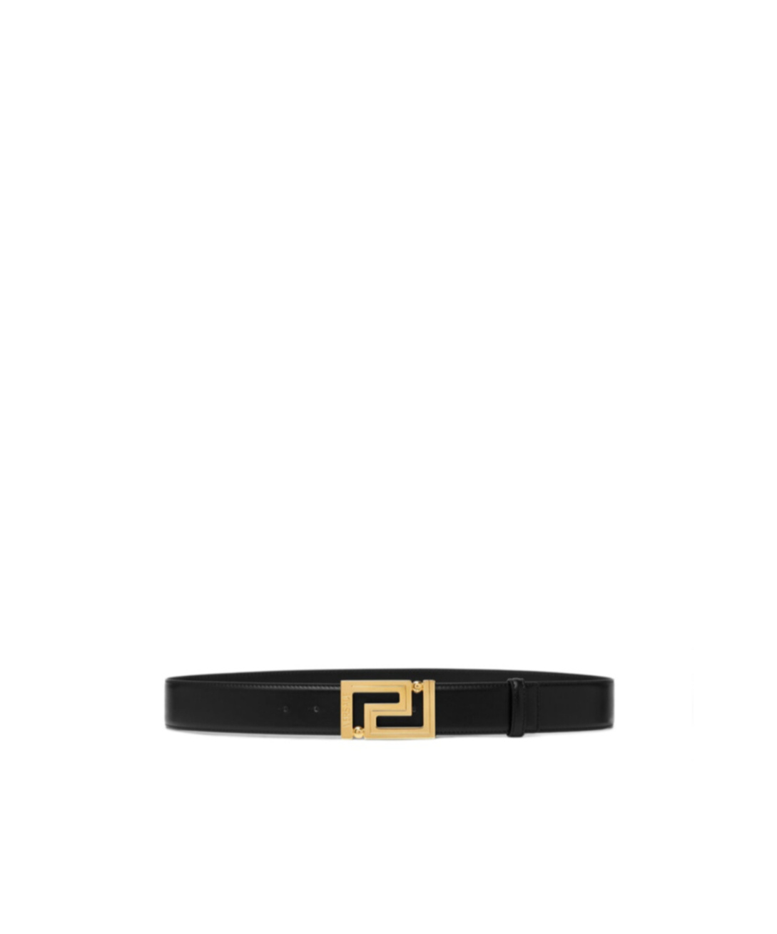 Versace Greca Leather Belt In Black