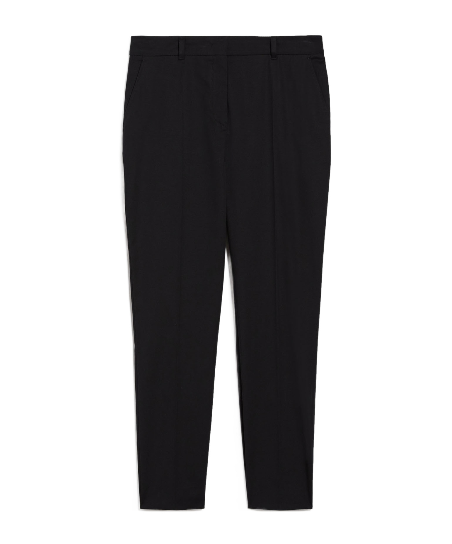 Max Mara Jersey Trousers With Belt Loops And French Pockets In Black