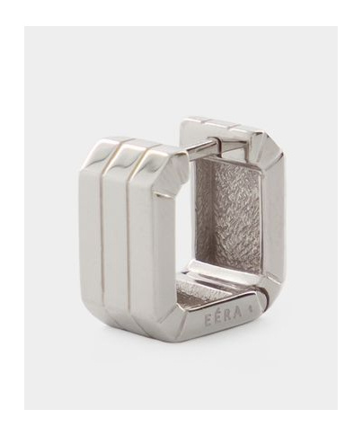 Era Square Earrings In White