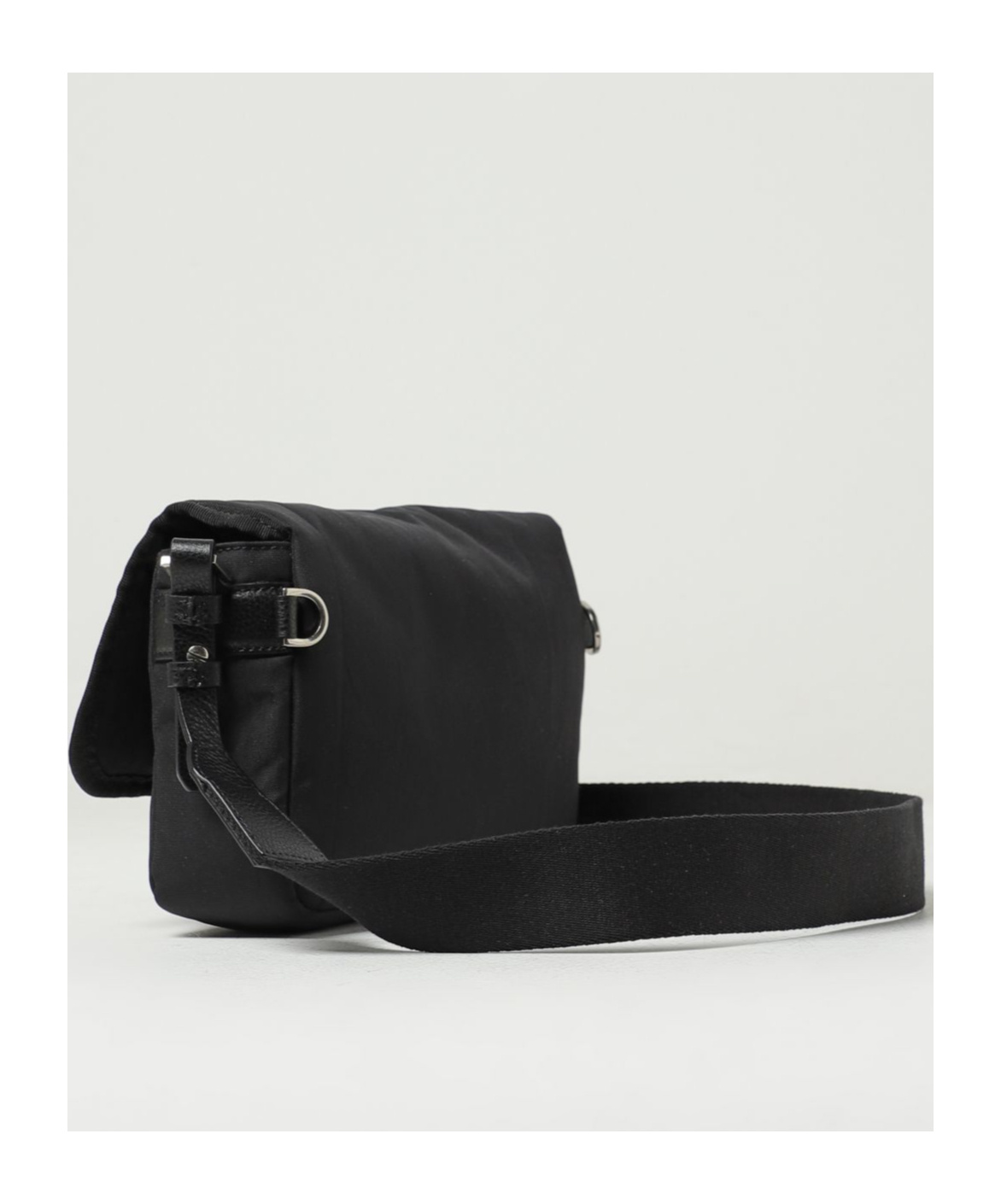 Palm Angels Monogram-debossed Shoulder Bag In Black