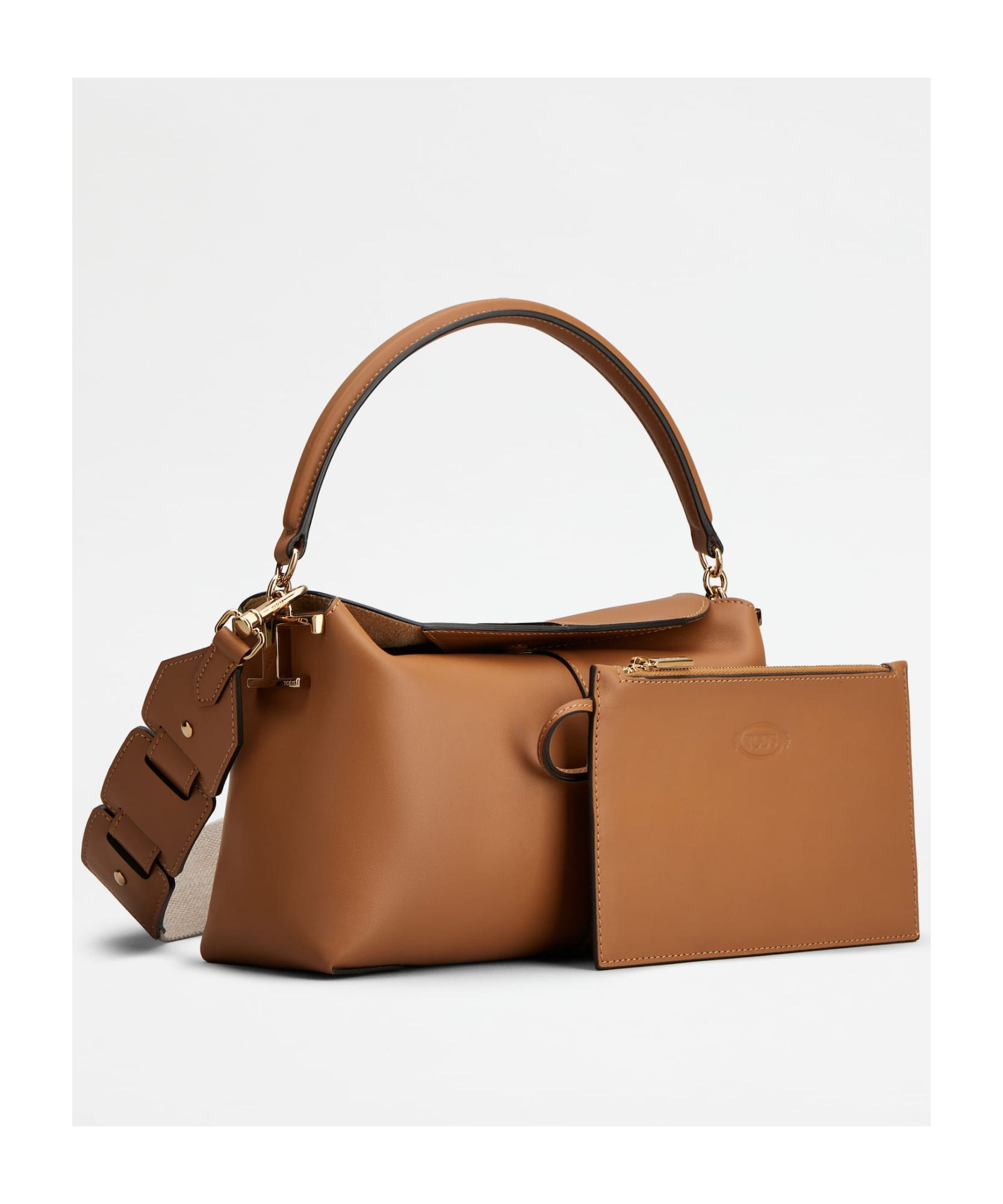Tod's Logo-plaque Top Handle Bag In Brown
