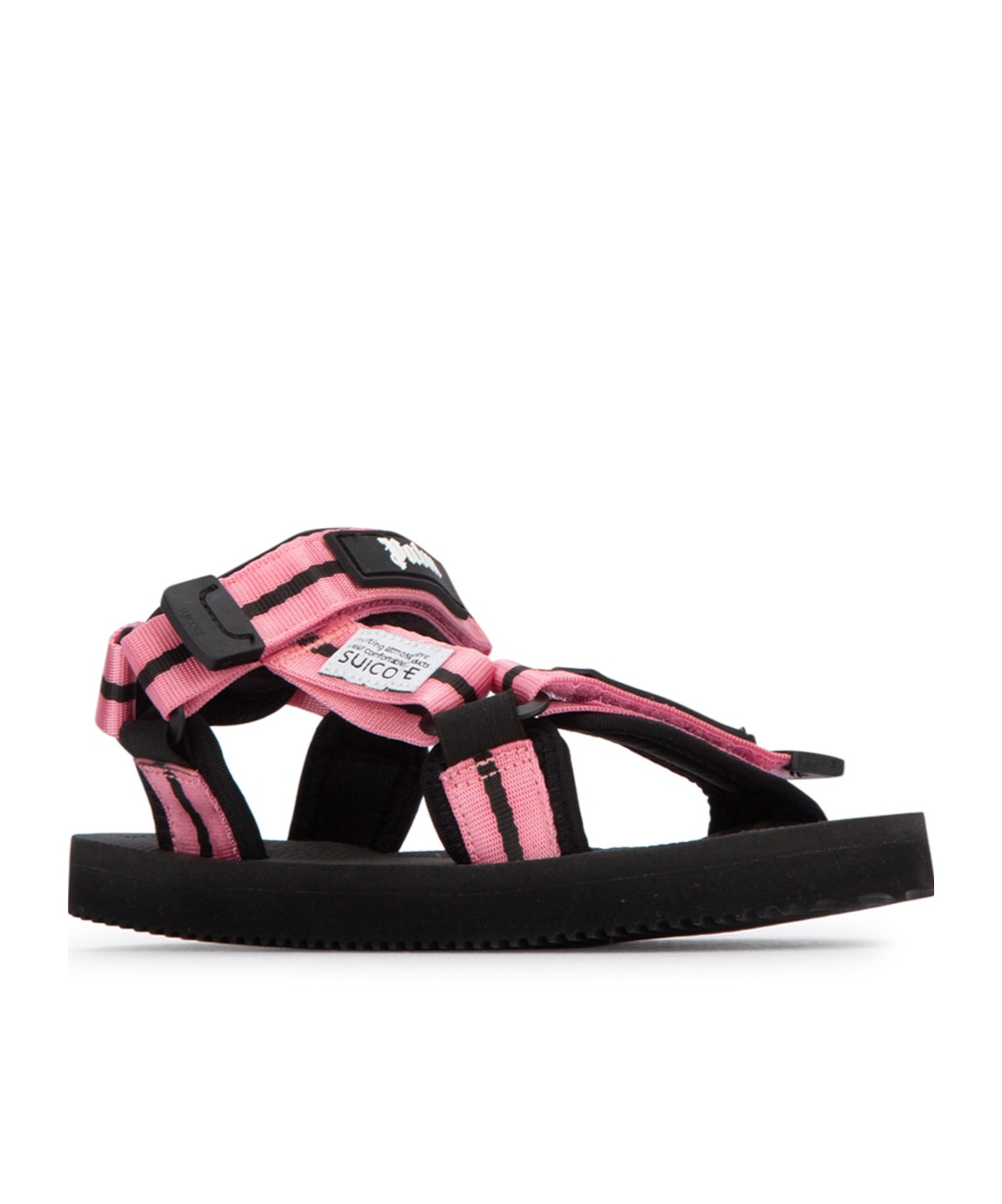 PALM ANGELS PALM ANGELS KIDS LOGO PATCH OPEN TOE SANDALS