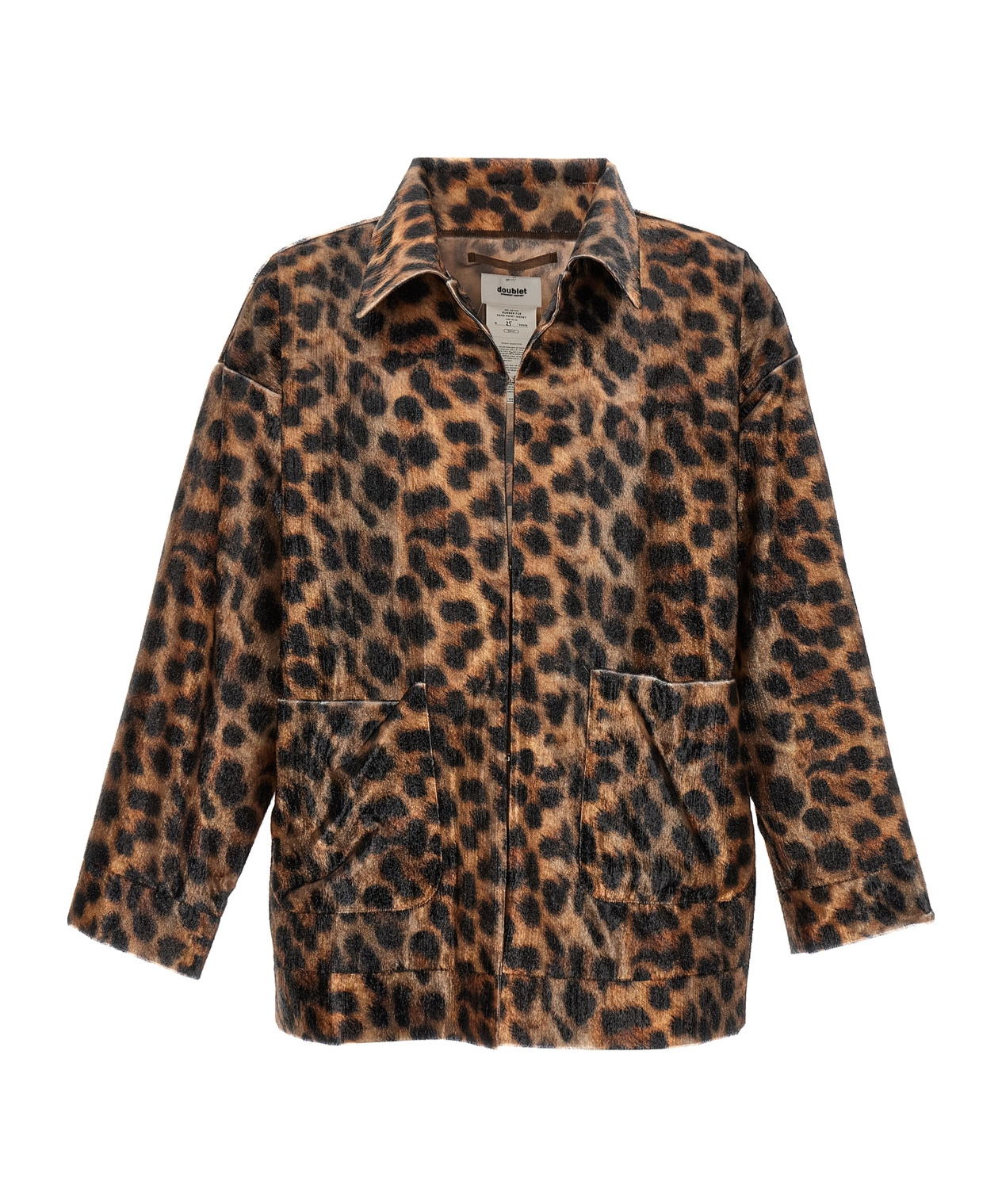 Doublet Men's Summer Fur Hand-painted Jacket In Black