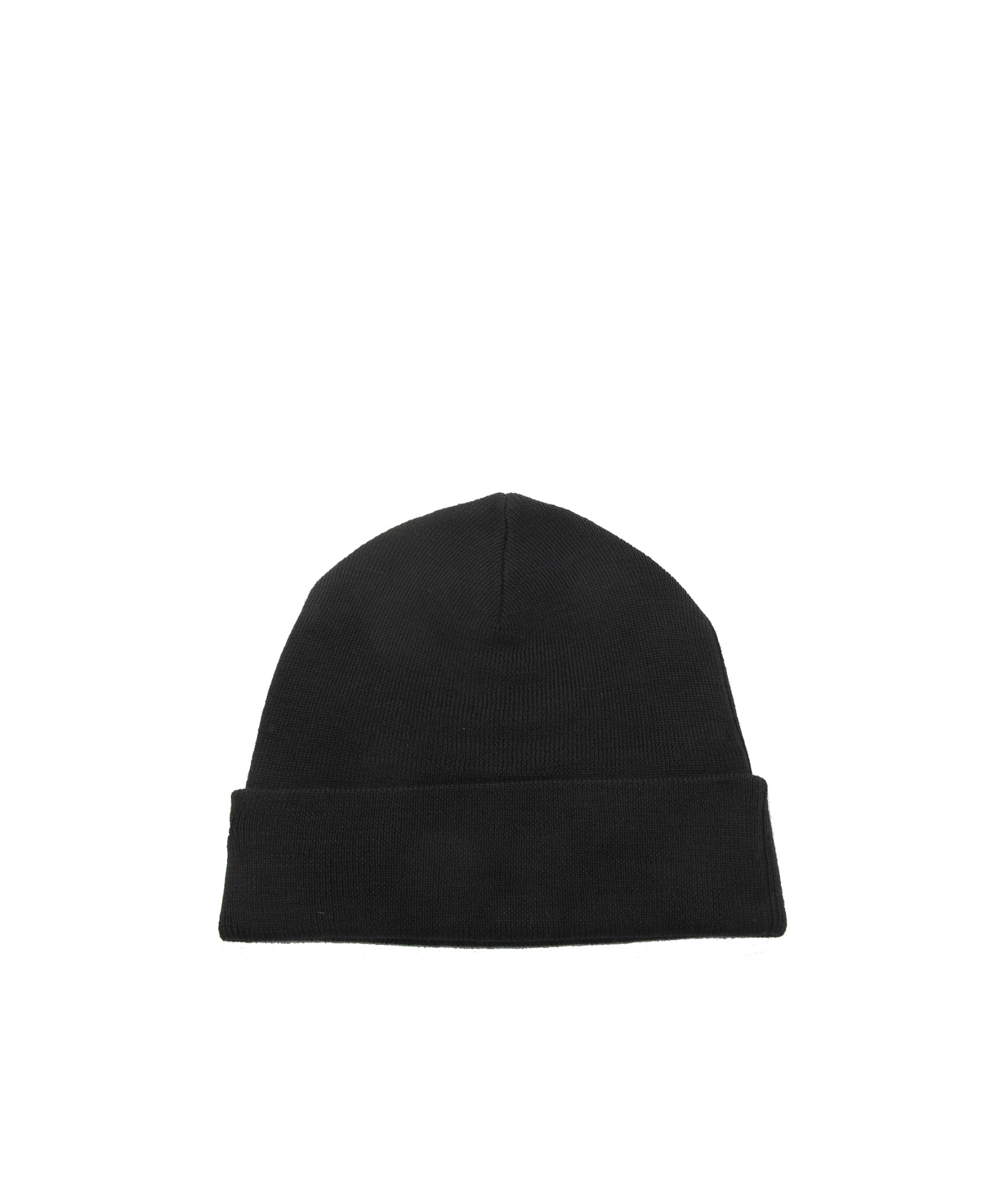 Acne Studios Embroidered Logo Wool Blend Beanie In Black