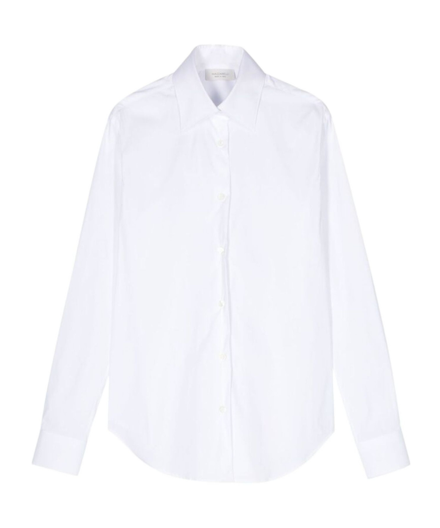 Mazzarelli Poplin Long-sleeved Shirt In White