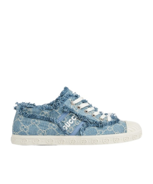 GUCCI GG-JACQUARD DENIM SNEAKERS