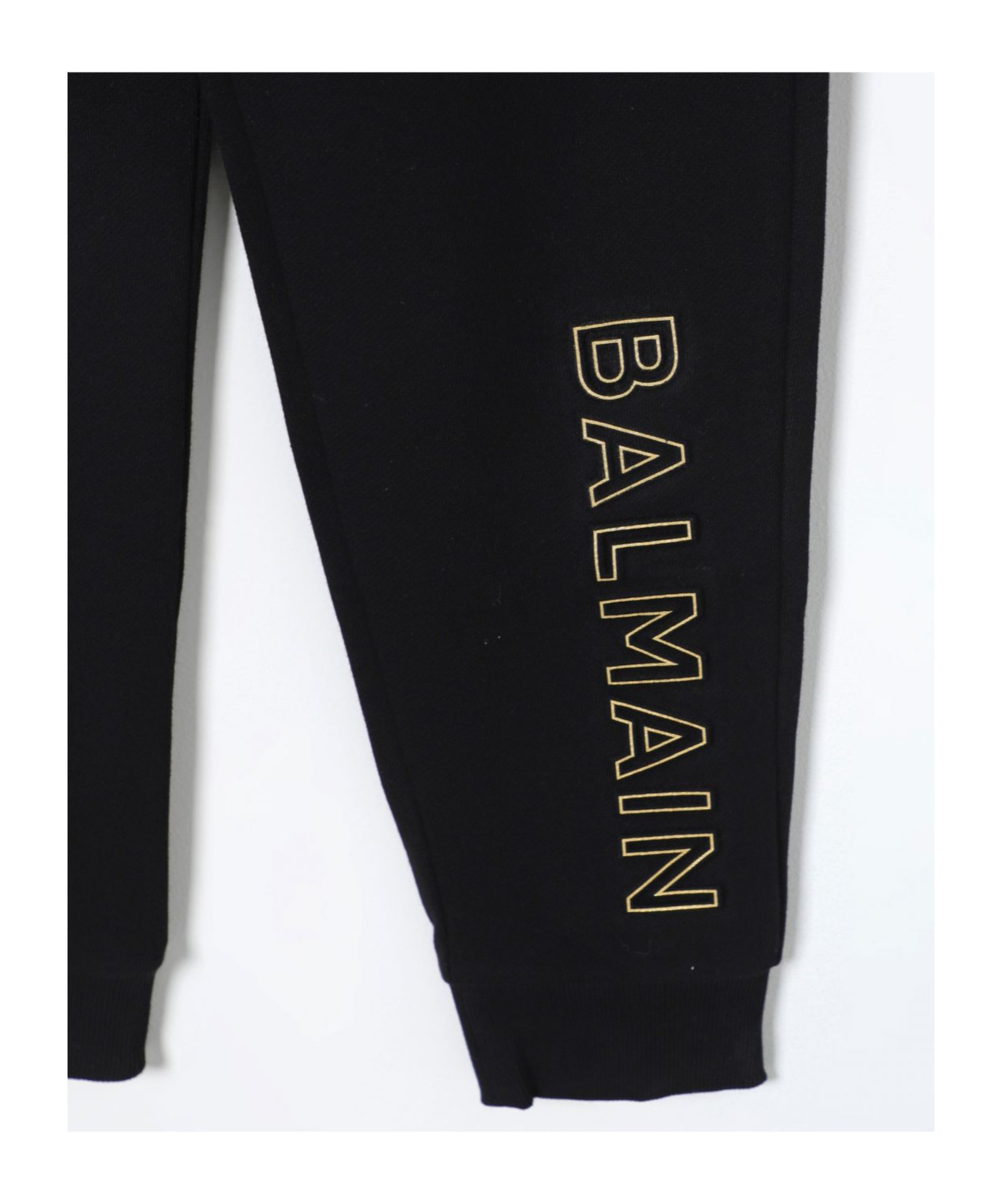 Balmain Logo-embroidered Cotton Track Pants In Black