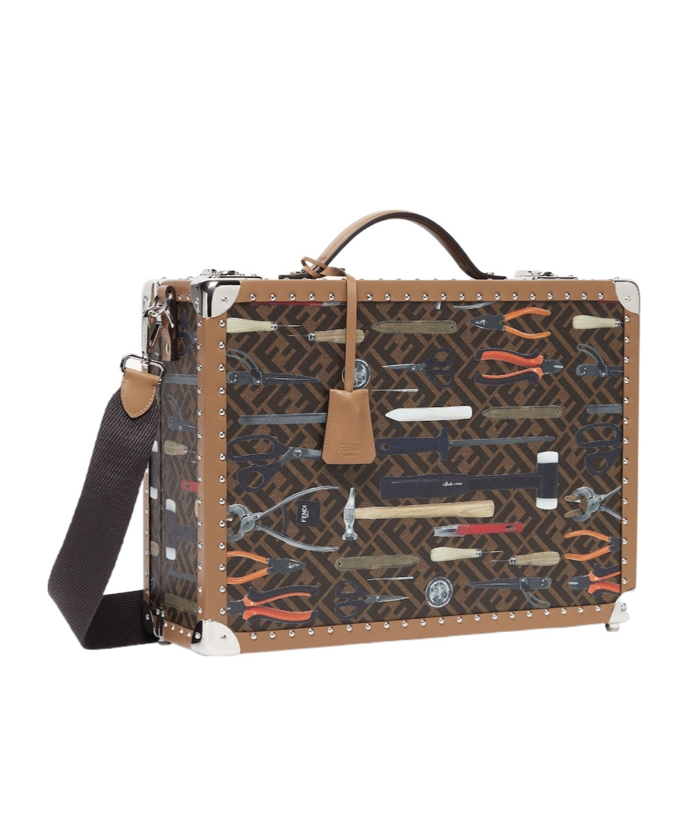 Fendi Medium Ff Suitcase In Black