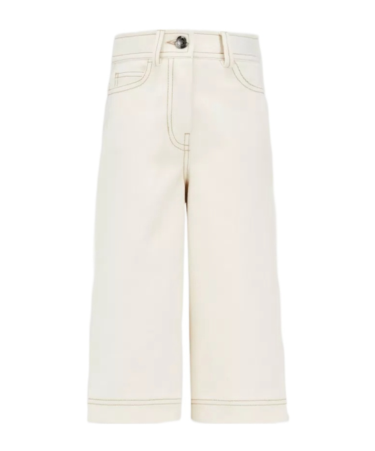 Moncler Enfant Wide Leg Pants In Nude