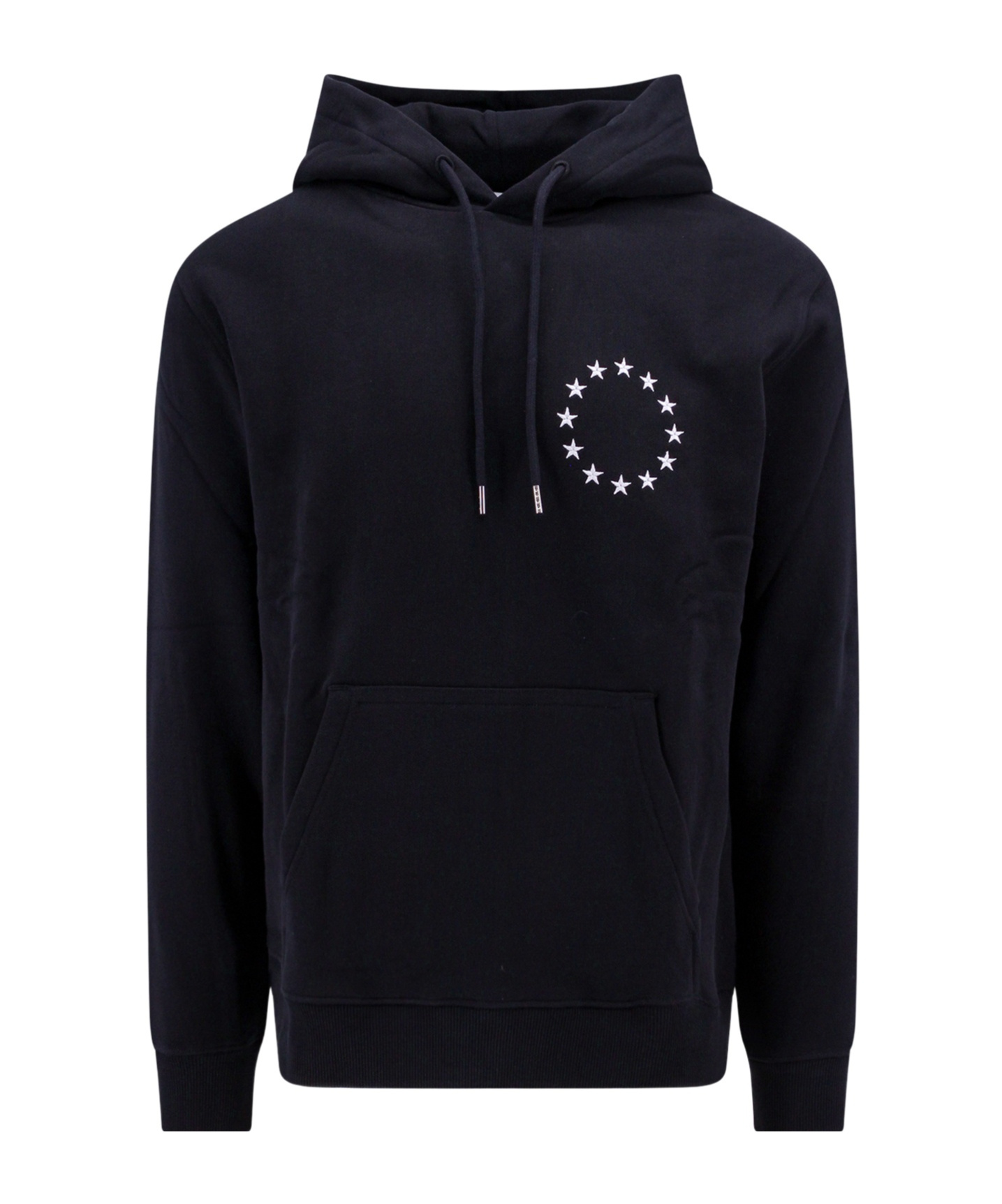 Shop Etudes Studio Logo-print Long-sleeve Hoodie In Black