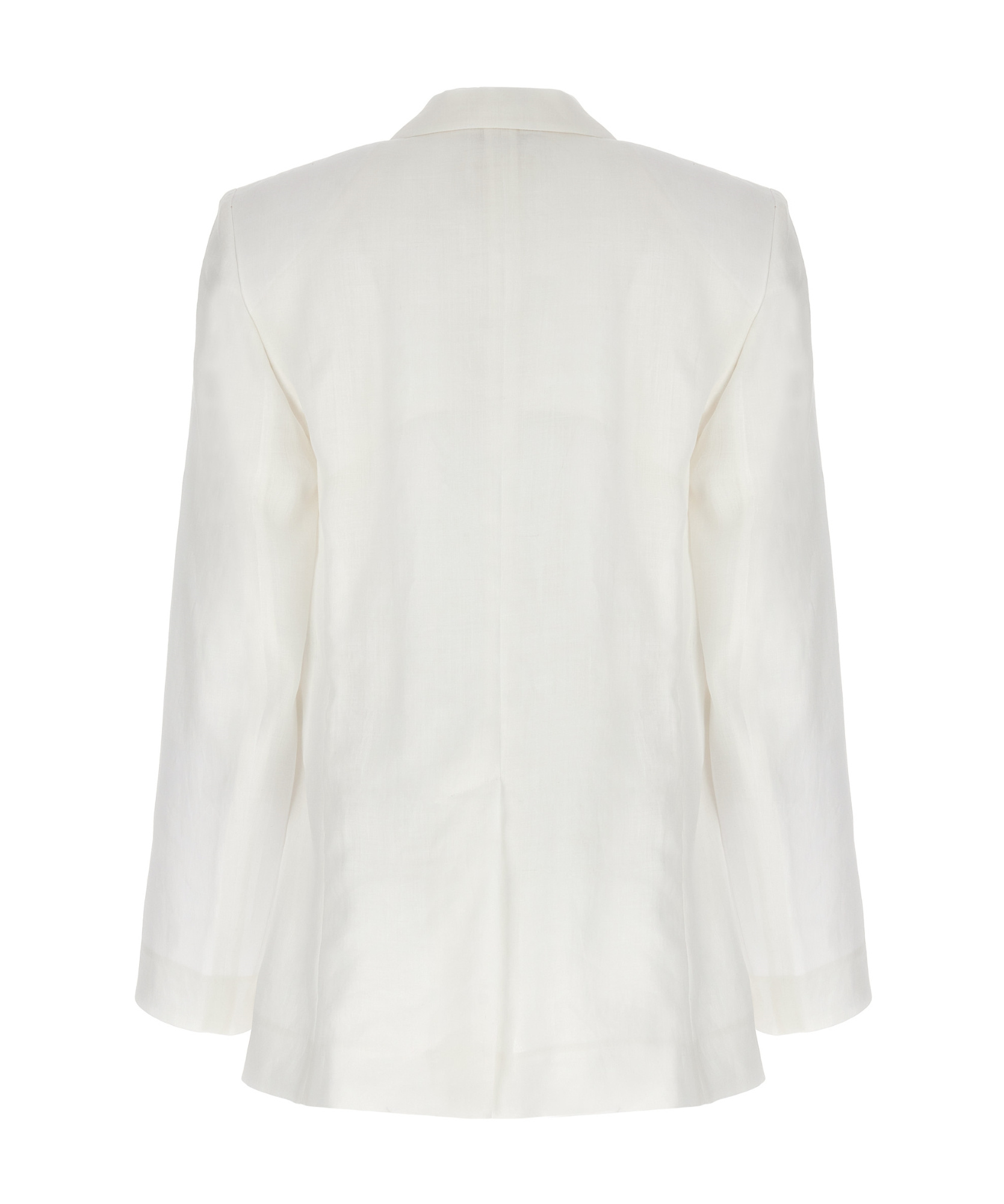 Chloé White Double-breasted Ramie Blazer In White
