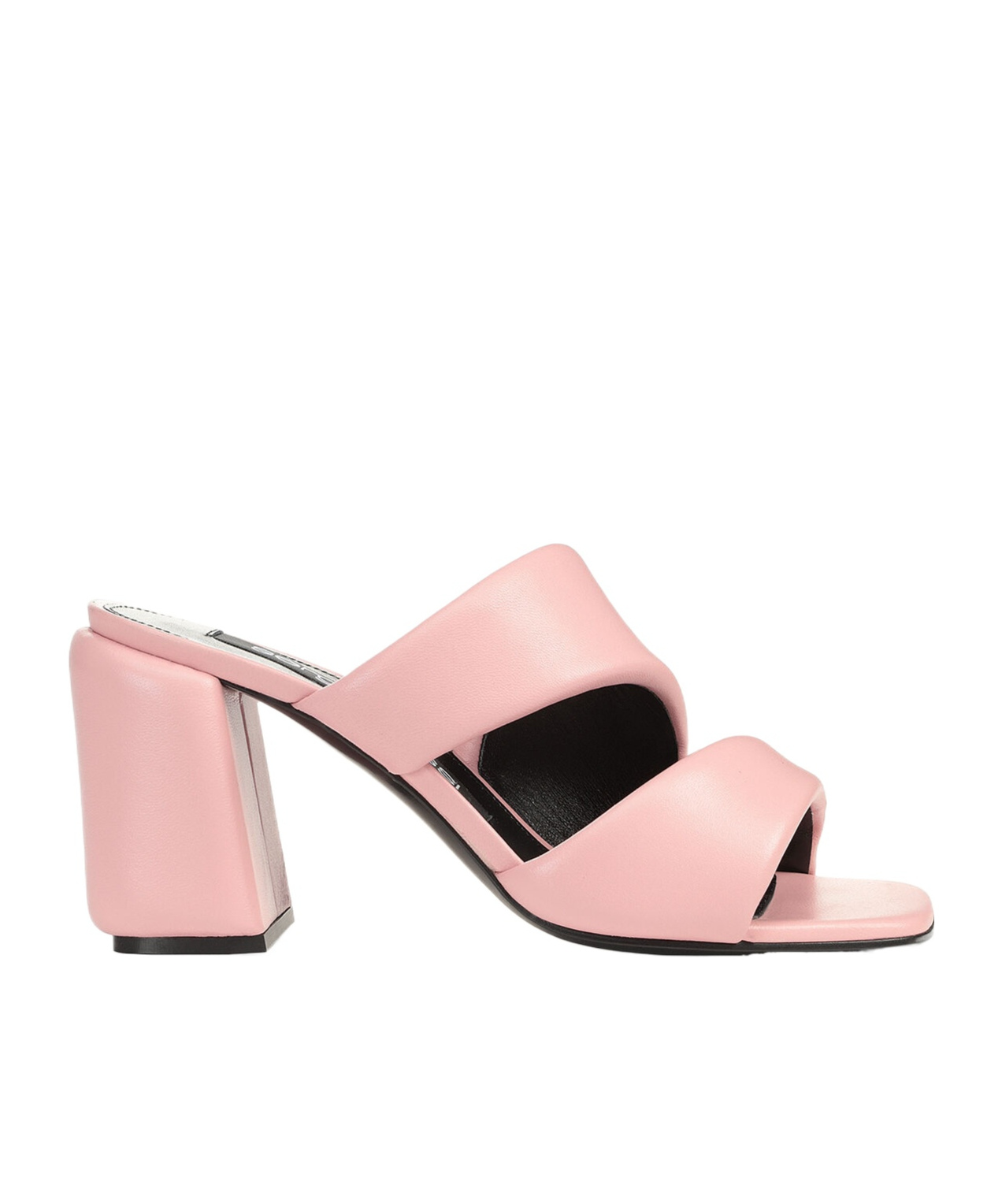 Sergio Rossi Square-headed High-heeled Sandals In Pink
