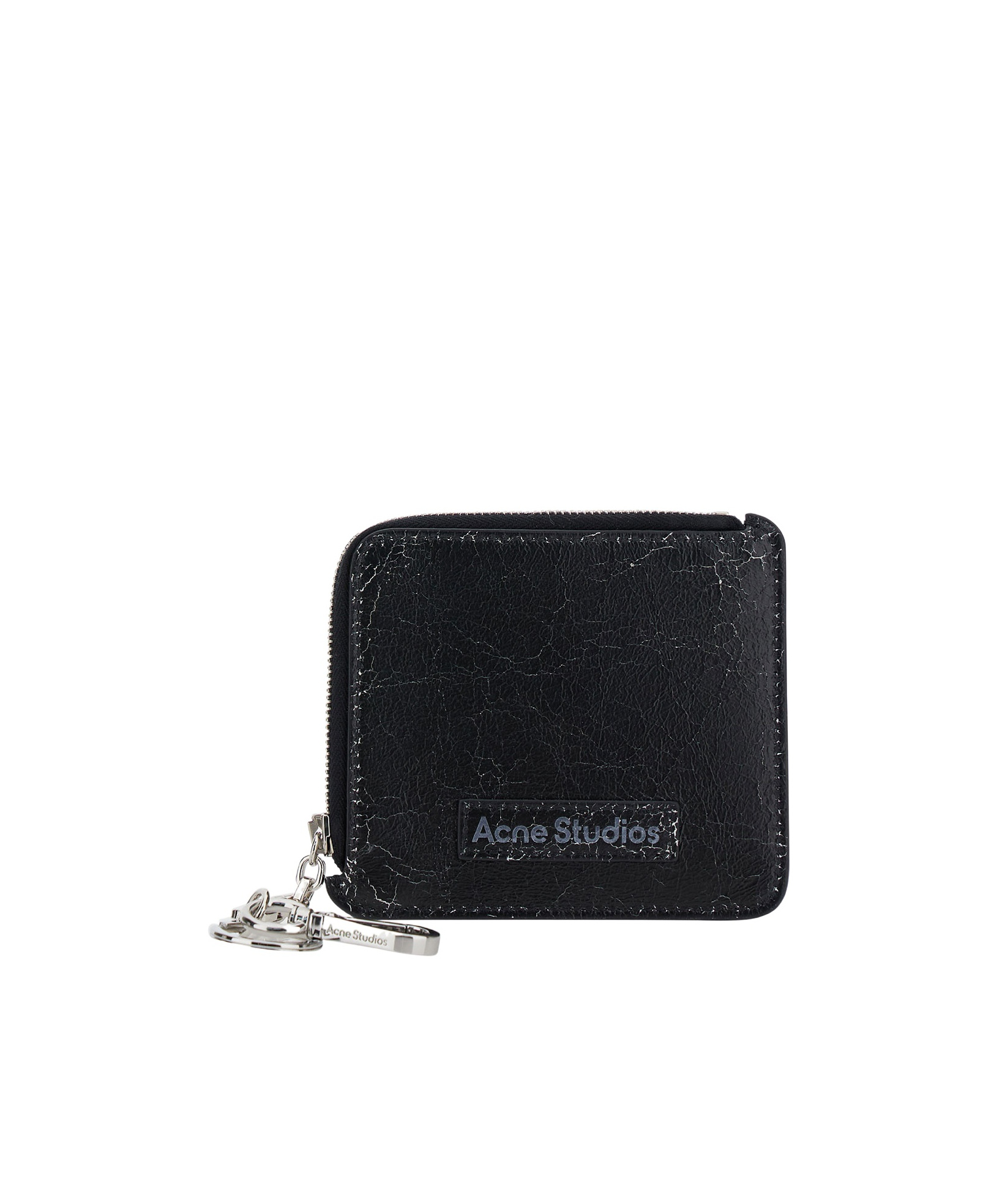 Acne Studios Logo-patch Leather Wallet In Black