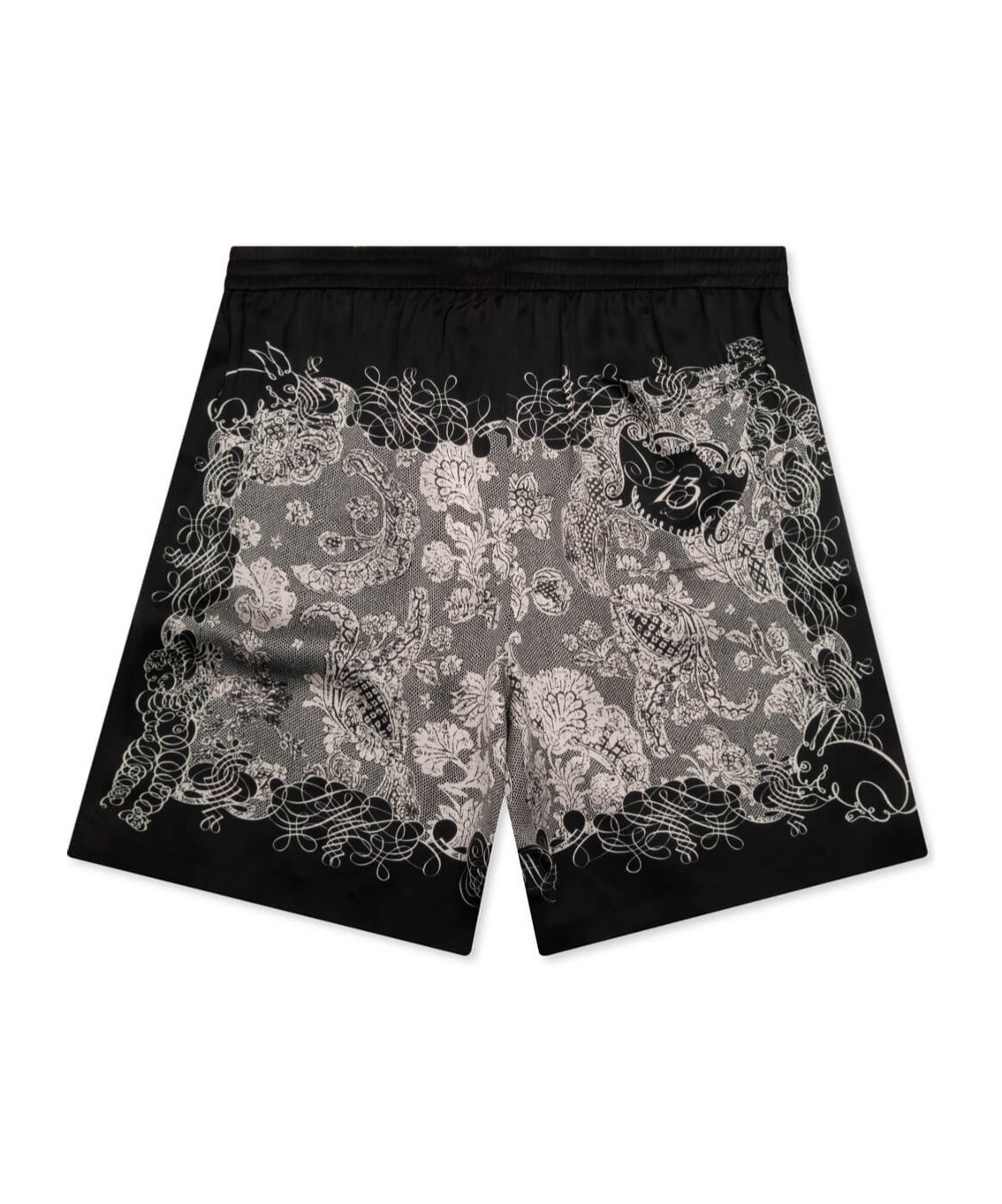 Shop Acne Studios Floral-print Track Shorts In Black