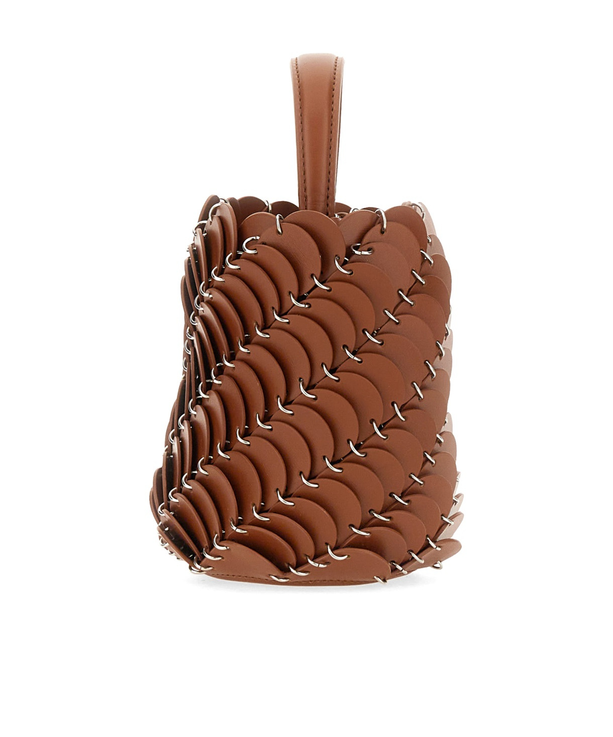 Rabanne Small Pacoïo Bucket Bag In Brown