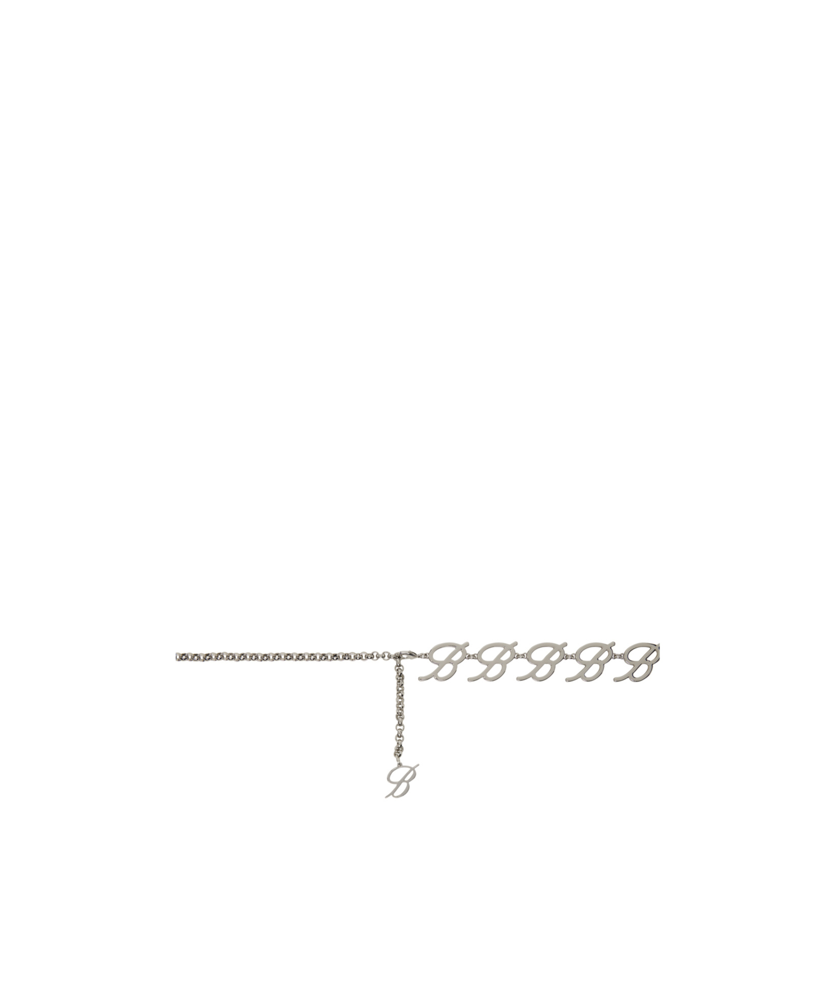 Blumarine Logo Chain Waist Chain In Gray