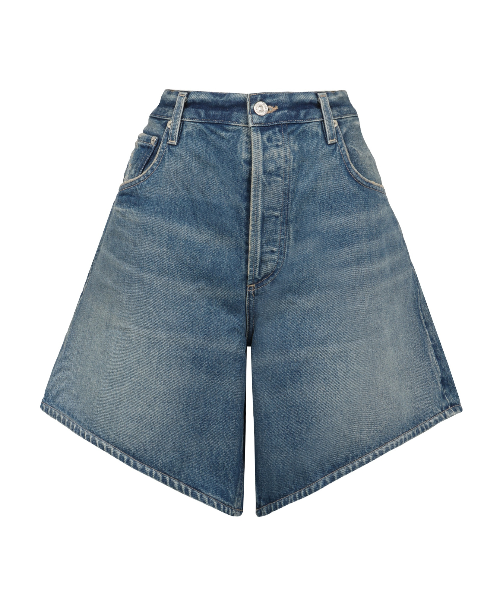 Citizen Of Humanity Gaucho Denim Shorts In Blue