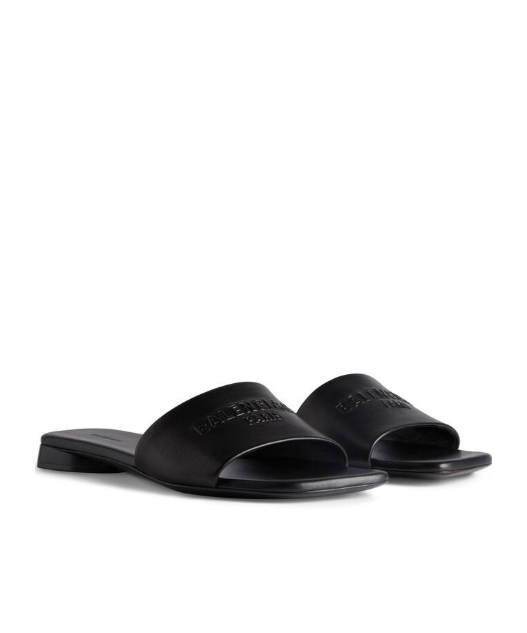 Shop Balenciaga Women's Duty Free Flat Sandal In Black