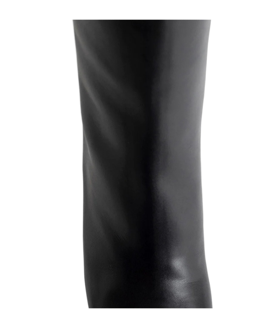 Shop Amina Muaddi High-heeled Boots With Square Head In Black