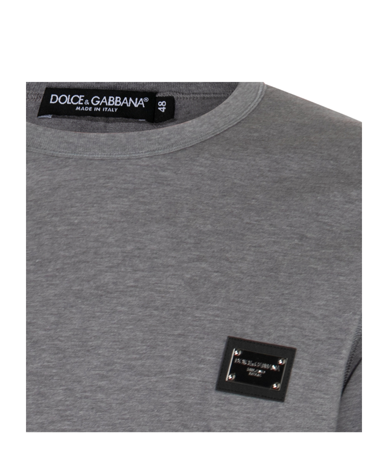 DOLCE & GABBANA DOLCE  GABBANA LOGO PLAQUE CREWNECK T-SHIRT