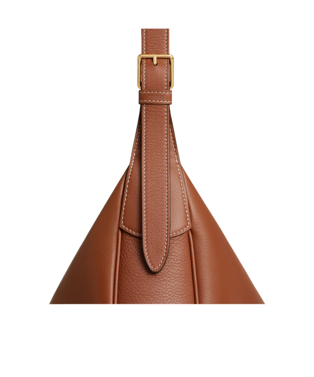 Celine Heloise Small Leather Shoulder Bag In Brown