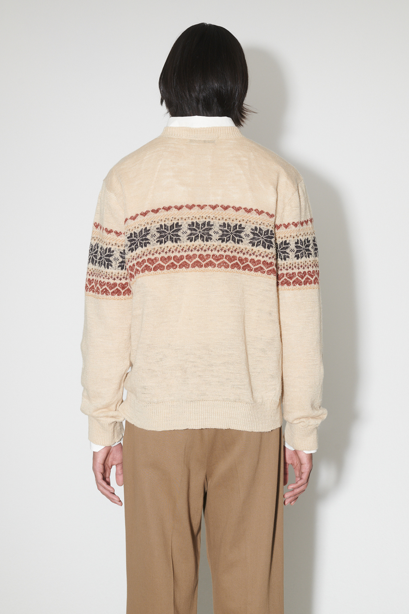 Our Legacy Snow Fairisle-motif Jumper In Nude